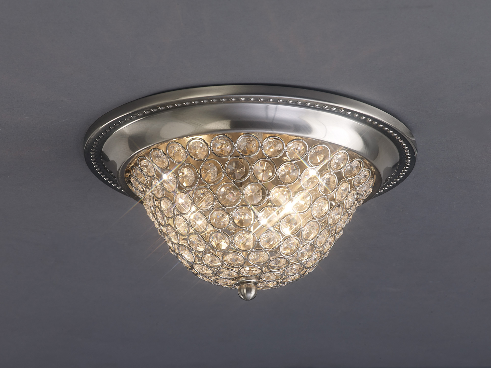 IL31133  Paloma Crystal  Flush Ceiling 2 Light